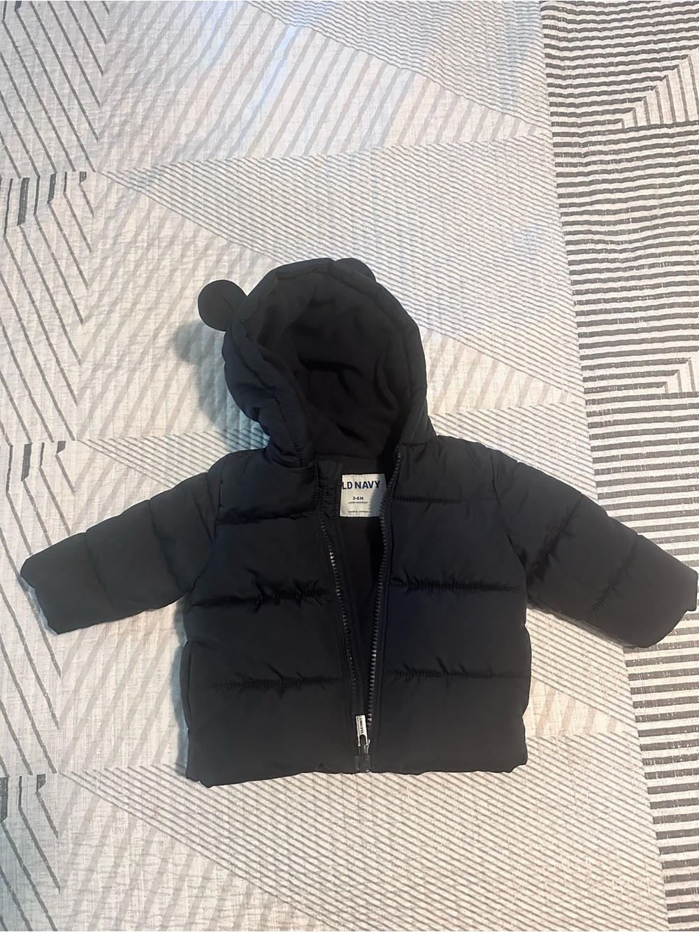 Old Navy navy blue Toddler Puffer Jacket with Hood